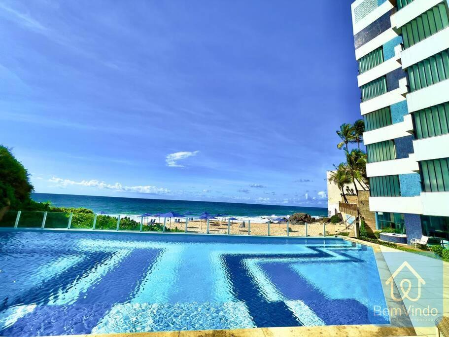 Apartamento Completo Com Vista Mar E Pe Na Areia ซัลวาดอร์ ภายนอก รูปภาพ